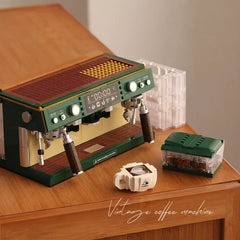 Retro Coffee Machine Mini Block Model Building Toy
