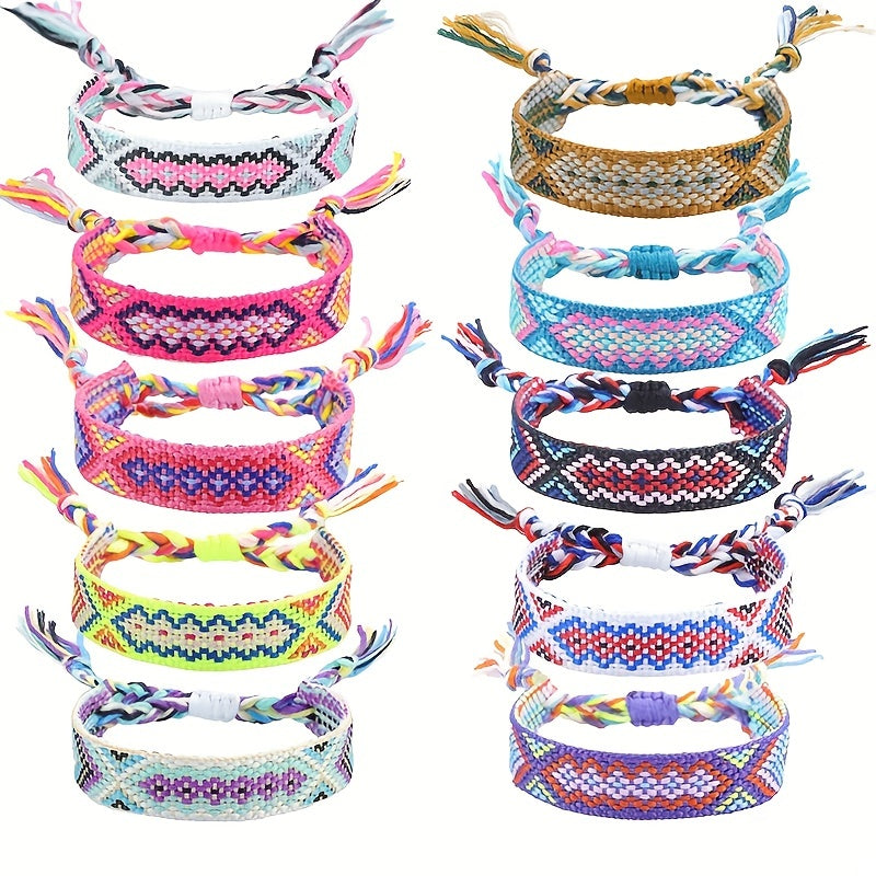 Nepalese Ethnic Style Woven Bracelet Colorful Tassel Friendship Bracelet