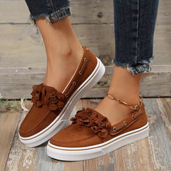 Women's Flower Loafers Comfortable Slip On Shoes