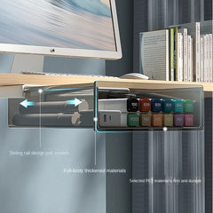 Adhesive Under Desk Drawer Large Desk Storage Box