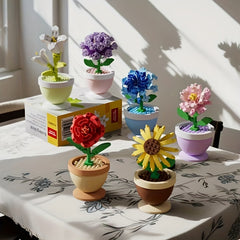 Eternal Blooming Bouquet Artificial Flowers DIY Potted Plants Desktop Deco