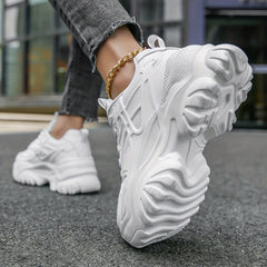 Women's Mesh Platform Sneakers Casual Lace Up Shoes