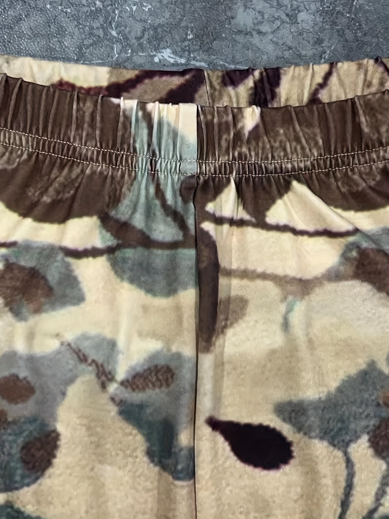 Leaf Print Skinny Leggings for Women