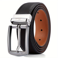 Men's Leather Belt Pin Buckle Business Suit Waist Strap