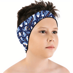 Girls Cartoon Swim Headband - Waterproof Ear Protection Band