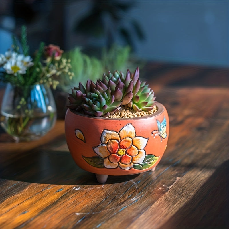 Hand Painted Yanxi Flowerpots Creative & Breathable