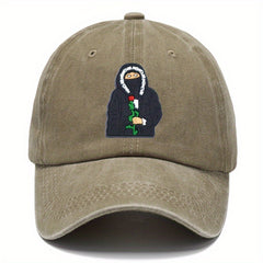 Fashionable Cartoon Embroidery Sunscreen Baseball Cap for Cycling Running