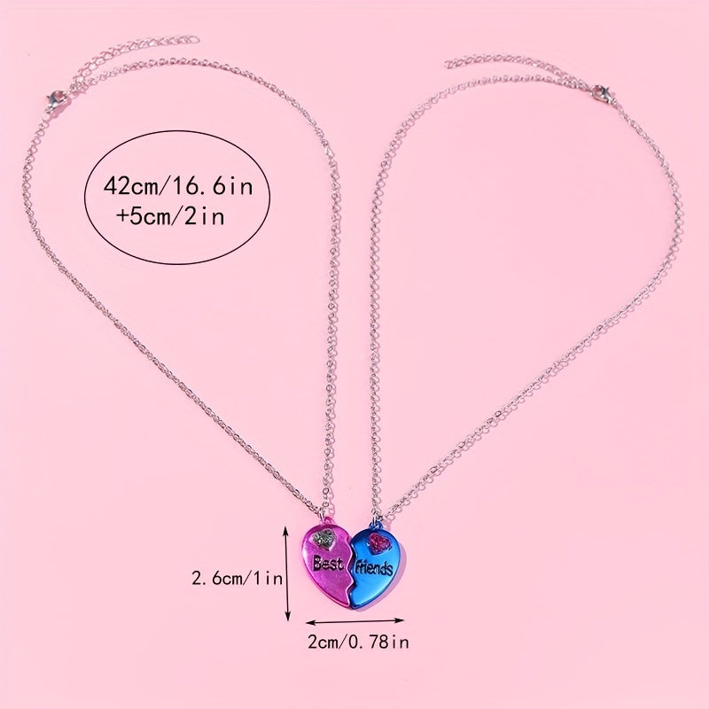 Girls Heart Pendant Necklace Holiday Gift For Friends
