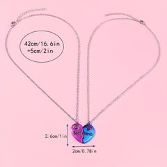 Girls Heart Pendant Necklace Holiday Gift For Friends