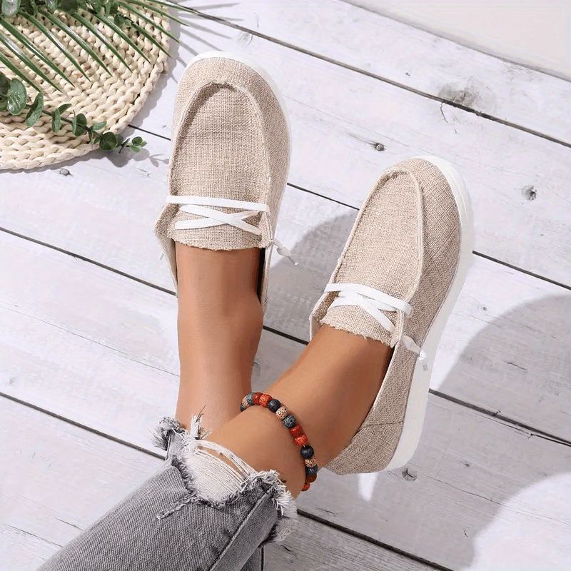 Women's Lightweight Canvas Lace-Up Sneakers