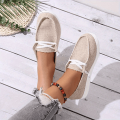Women's Lightweight Canvas Lace-Up Sneakers