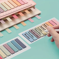 400 sheets Index Labels w/ Ruler, Colorful Page Markers for Books & Documents