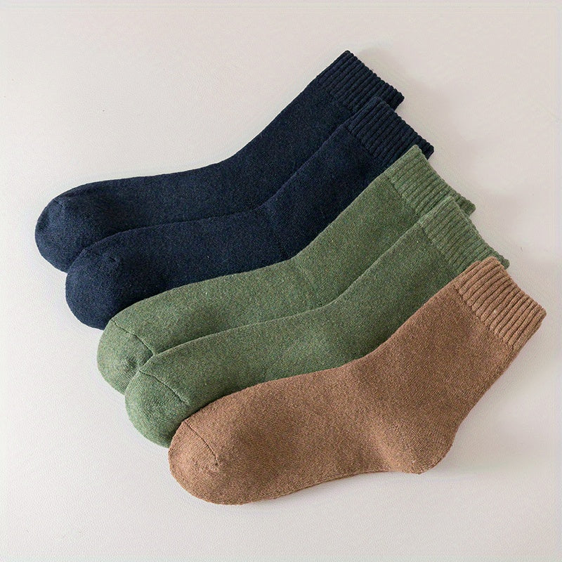 Boys Casual Thickened Crew Socks for Autumn Winter, 8 Pairs
