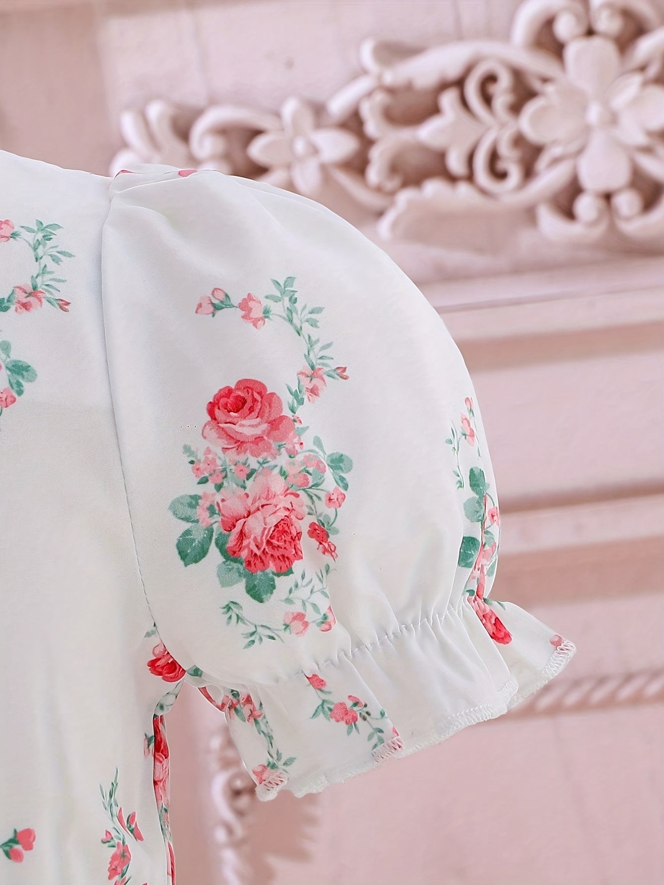 Floral Tiered Princess Dress for Girls