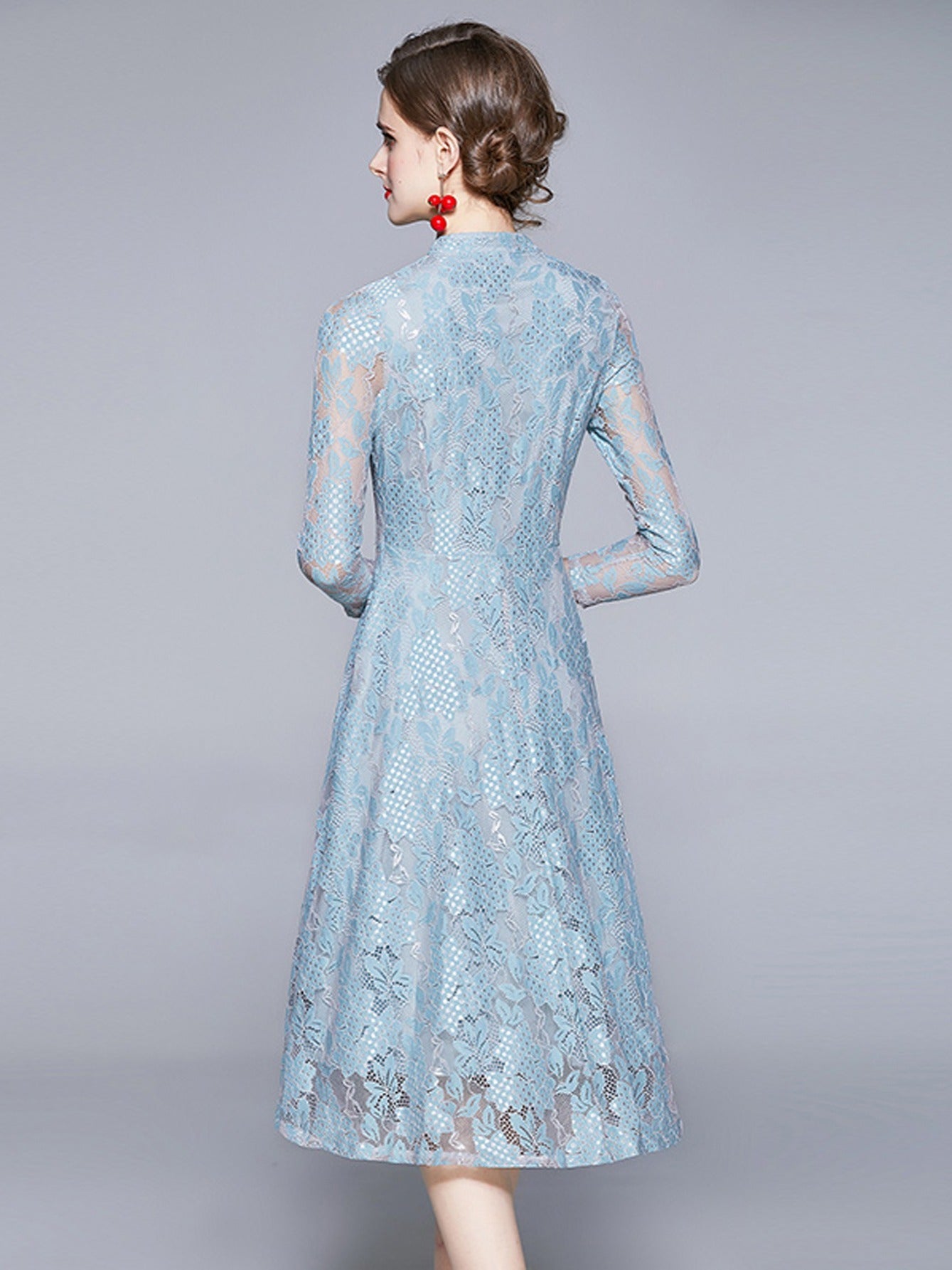 Lace Bridesmaid Dress Night Out Cocktail Women's Clothing