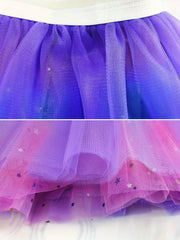Sequin Rainbow Tutu Skirt Performance Dance Skirt Kids Clothes