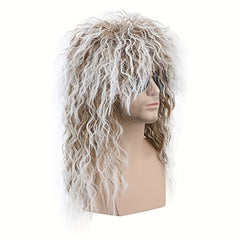 Dai Cloud 203 2cms Rocker Brown Gradient Wigs For Men Long Curly Mullet Wig