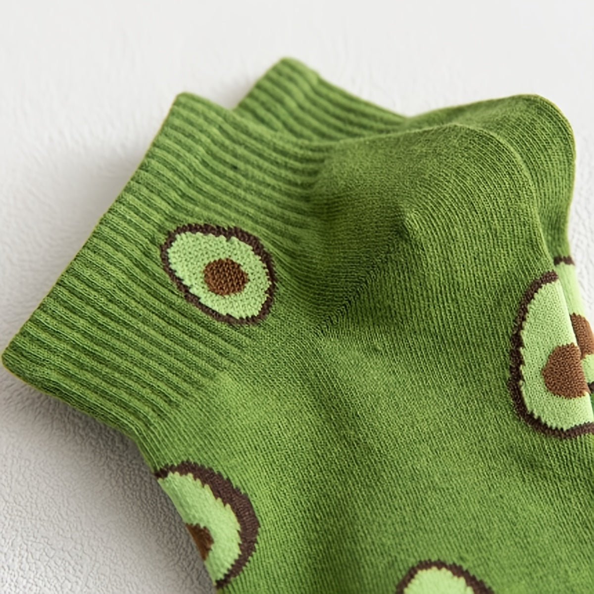 Avocado Ankle Cotton Women Casual Summer Socks