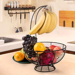 Stylish Fruit Basket with Banana Hanger for Kitchen Decoration
