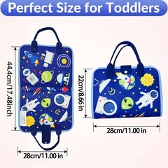HOTMIR Space Busy Board Toy Felt Sensory Travel Puzzle