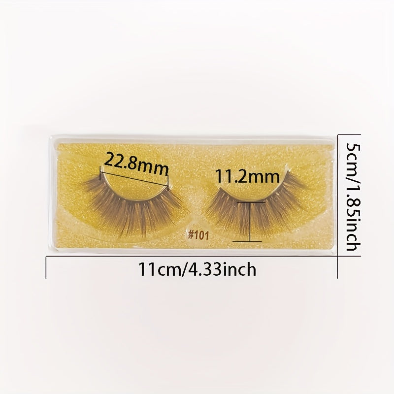 10 Pairs Natural False Eyelashes Mink Makeup Set for Perfect Look
