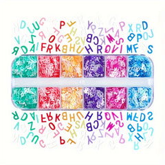 Holographic Letters Resin Sequins Epoxy Resin Filling Iridescent