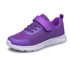 Girl's Woven Running Shoes with Hook Loop Fastener