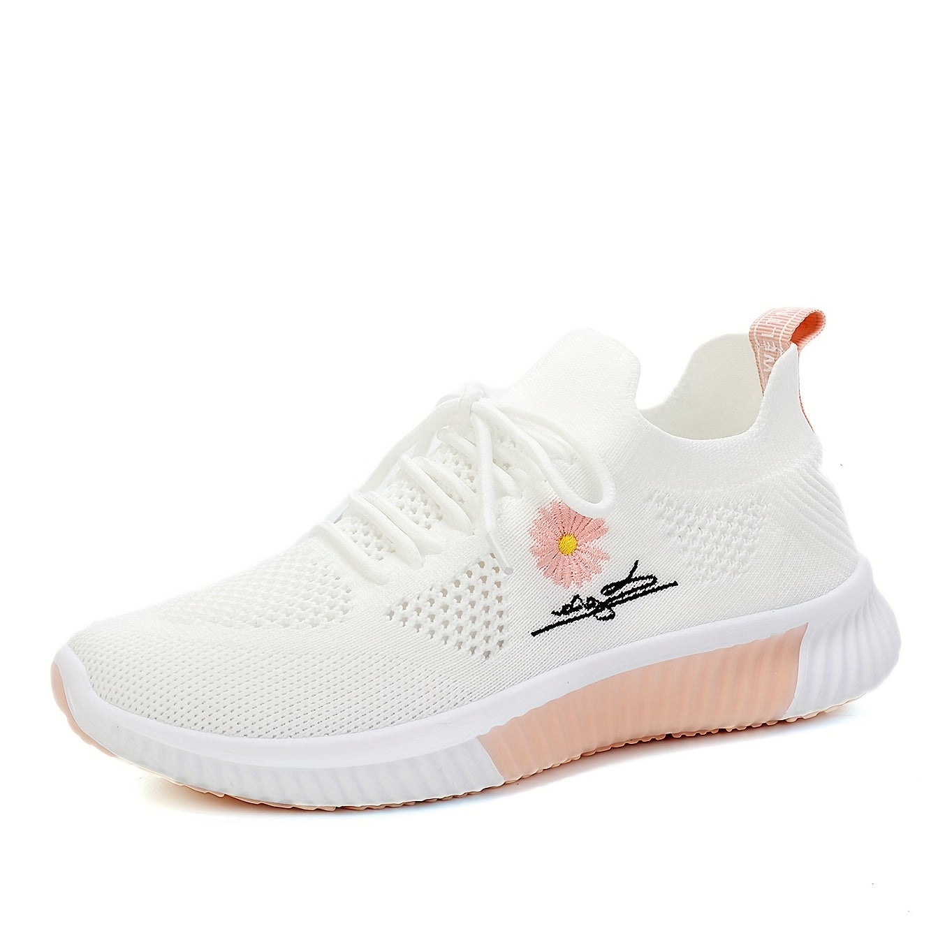Women's Flower Embroidered Soft Sole Running Shoes