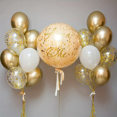 Golden Balloons Garland Arch Kit With Confetti Balloons for Party Decor