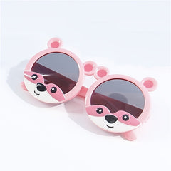 Girls Cartoon Bear Frame Polarized Sunglasses UV Protection Decorative