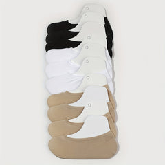 10pairs Girls Ultra Thin Nylon Blend Boat Socks