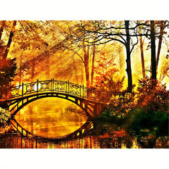 5D DIY Golden Autumn Forest Diamond Painting Kit - Full Drill