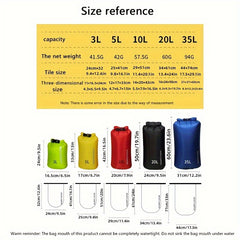 3 5 10 20L Waterproof Swimming Boating Bag Lightweight Quick Dry Outdoor Gear