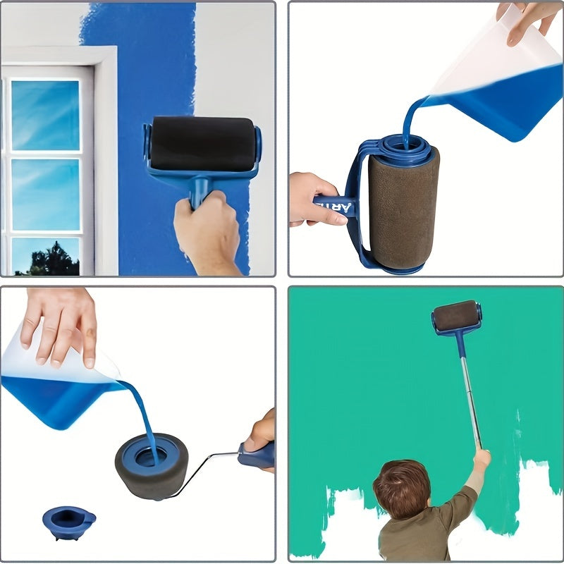 6pcs Multifunctional Paint Roller & Corner Brush for DIY Wall Painting