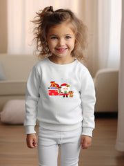 Christmas Graphic Pullover Girls Sweet Sweatshirt Kids Gift