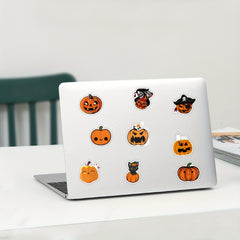 50pcs Halloween Pumpkin Stickers Water Bottle Laptop Envelopes Party Supplies