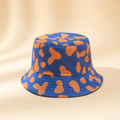 Cartoon Spots Print Bucket Hat Reversible Foldable Basin Hat