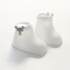 5Pairs Baby Boys Kids Mesh Breathable Ankle Socks for Spring & Summer