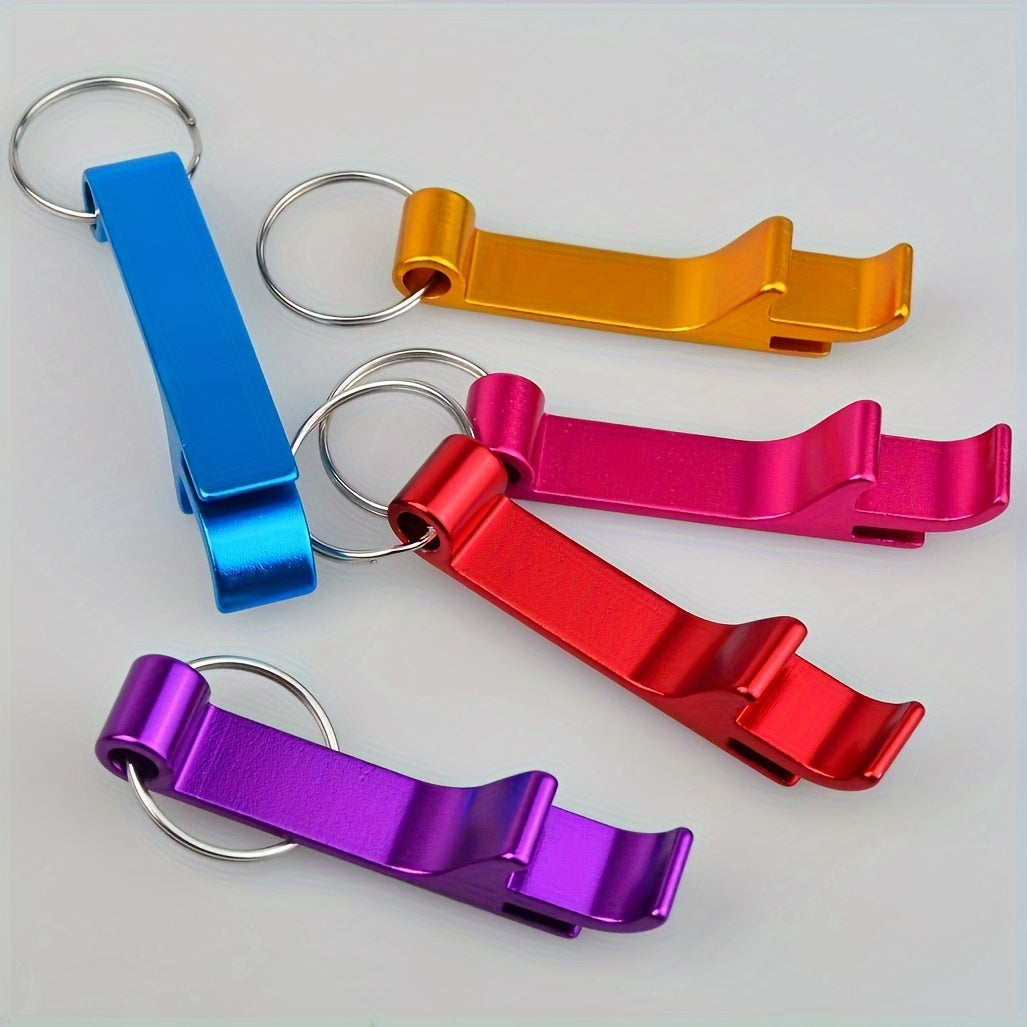 5pcs Metal Beer Bottle Openers Keychain Compact Practical Easy to Carry