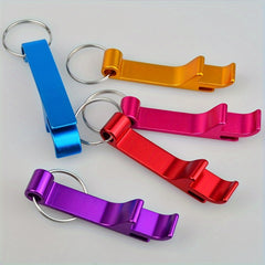 5pcs Metal Beer Bottle Openers Keychain Compact Practical Easy to Carry