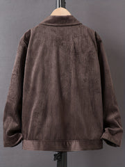 Boys Stand Collar Fleece Button Down Jacket