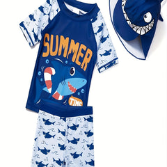 Boys Shark Swimsuit Set for Summer Beach