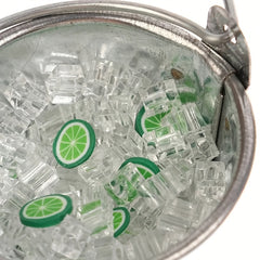 Dollhouse Accessories Pretend Play Bar Set Green Champagne Bottle & Ice Bucket
