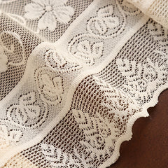 Polyester Lace Hollow Table Runner with Tassel - Room Decor