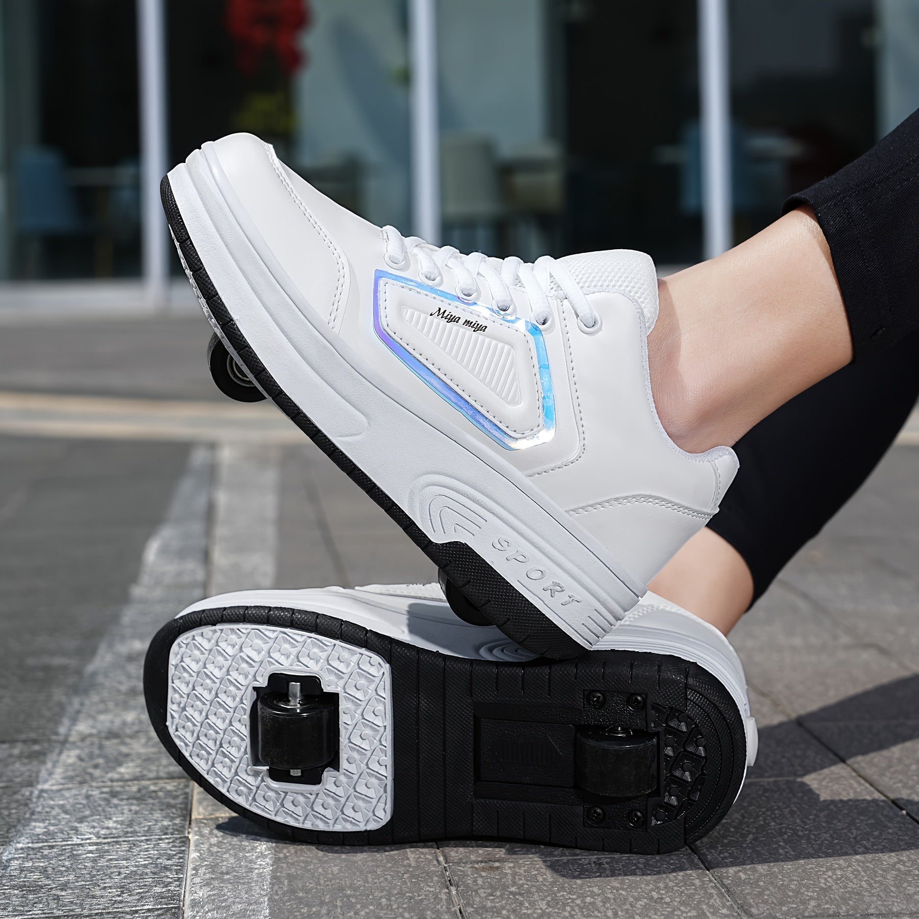 Kid's Waterproof Roller Shoes Detachable Wheel Skate Sneakers