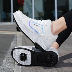 Kid's Waterproof Roller Shoes Detachable Wheel Skate Sneakers