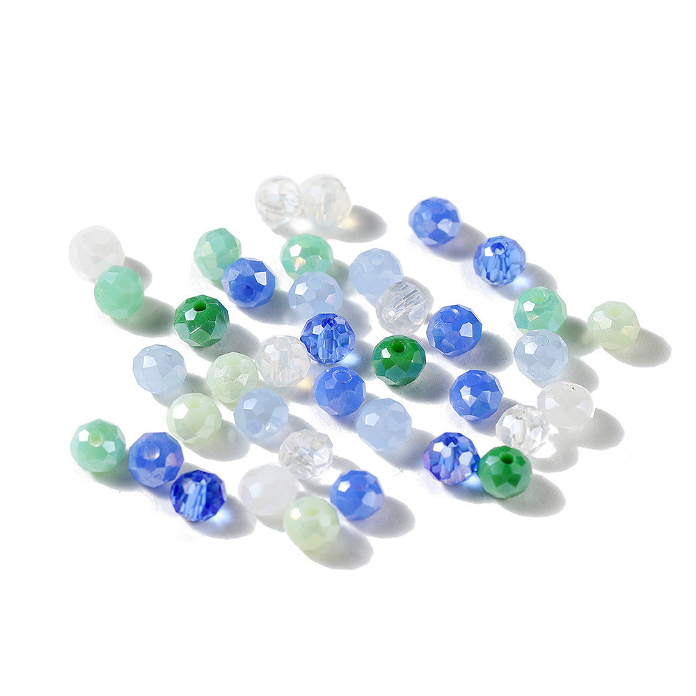 126pcs Multicolor 3mm 4mm Austria Faceted Crystal Glass Beads DIY Jewelry Making