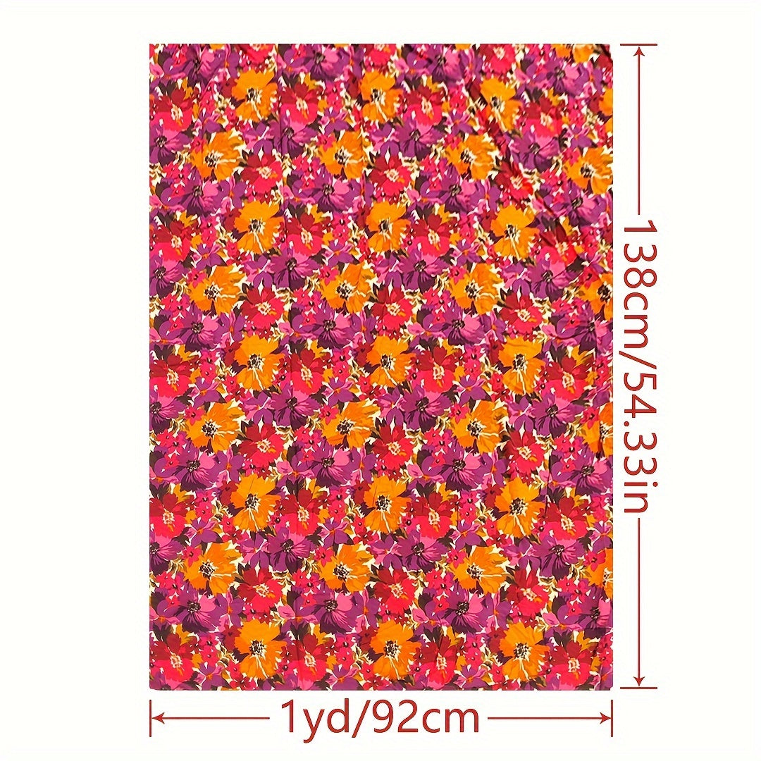 1yd Artificial Silk Fabric DIY Cloth Dress Quilt Cover Cut Size