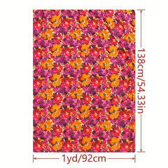 1yd Artificial Silk Fabric DIY Cloth Dress Quilt Cover Cut Size