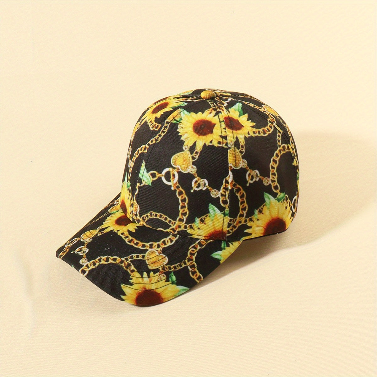 Vintage Chain Print Baseball Cap Hip Hop Lightweight Sun Hat Unisex